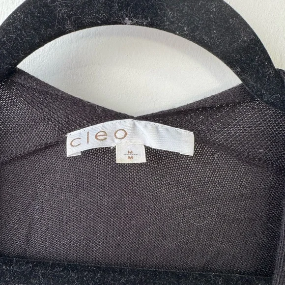 Black Open Front Kimono Cardigan - Picture 2 of 4